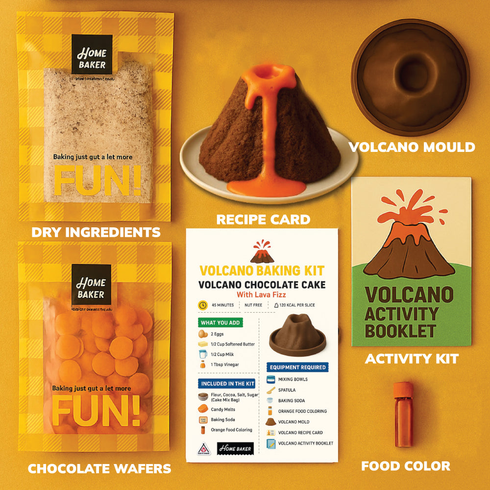 HomeBaker Scoutrees Volcano Chocolate Cake with Lava Fizz