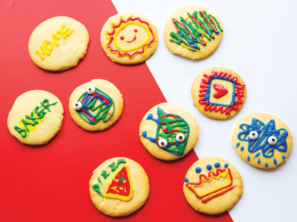 Kids Colourful Cookies with Icing Pens Baking Kit